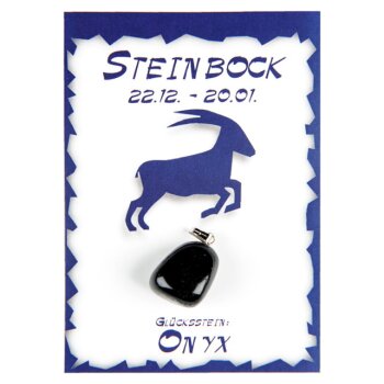Sternzeichenkarte Steinbock (Set inkl. Lederband)