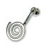 Donuthalter "Spirale" für 40mm Donuts versilbert