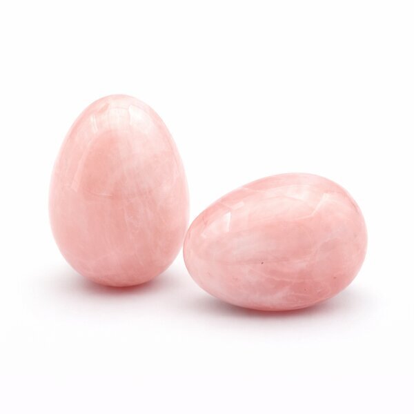 Edelstein-Ei Rosenquarz 40x30mm