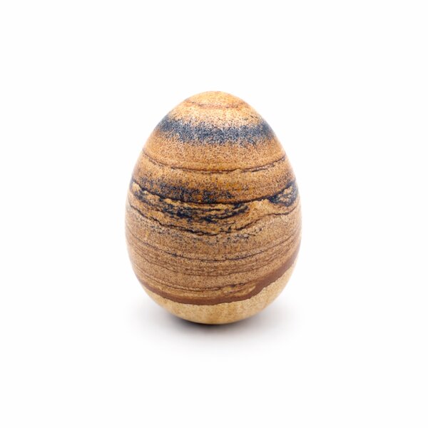 Edelstein-Ei Landschaftsjaspis 50x38mm