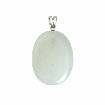 Anhänger China-Jade (Serpentin) mit 925er Silberöse