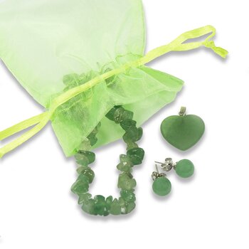 Schmuck-Set f�r Sie Aventurin gr�n