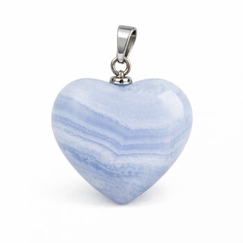 Anh�nger Herz Chalcedon blau
