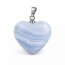Anhänger Herz Chalcedon blau