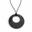 Anhänger Schungit "Mond" mit Lederband