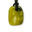 Set Anhänger grüner Nephrit (Limonen-Jadeit) "Rechteck" und Lederband