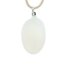 weißer Chalcedon Anhänger mit versilberter Öse