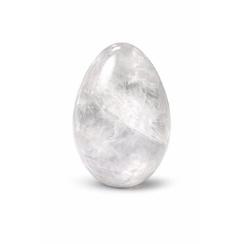 Edelstein-Ei Bergkristall 40x30mm
