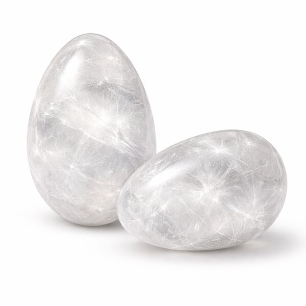 Edelstein-Ei Bergkristall 50x38mm
