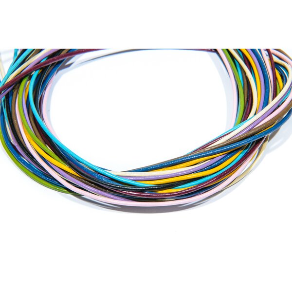 Lederband einfach, bunt (L�nge: 100cm) t�rkis