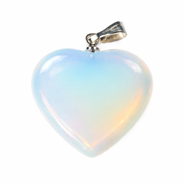 Anhänger Herz Opalglas