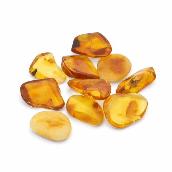 flacher Trommelstein Bernstein