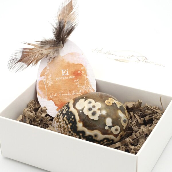 Edelstein-Ei Sardonyx 48x35mm