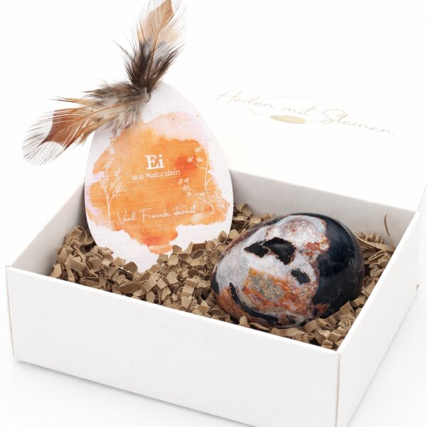 Edelstein-Ei Sardonyx 50x38mm