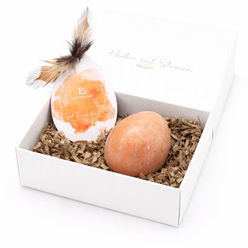 Edelstein-Ei Orangencalcit