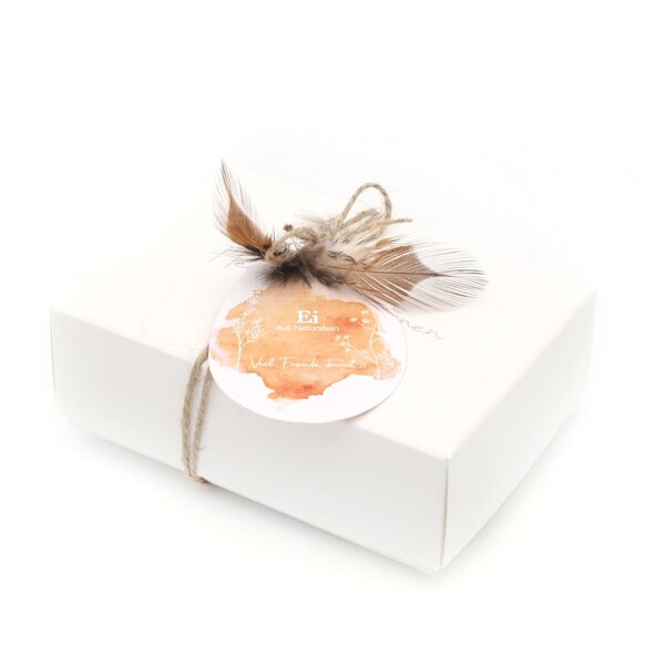 Edelstein-Ei Orangencalcit 60x40mm