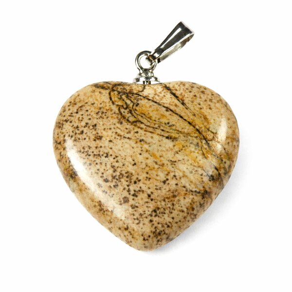 Anhänger Herz Landschafts-Jaspis