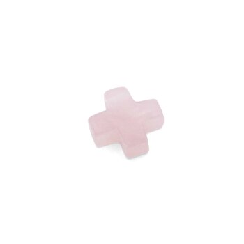 Anhänger gleichschenkliges Kreuz Rosenquarz klein