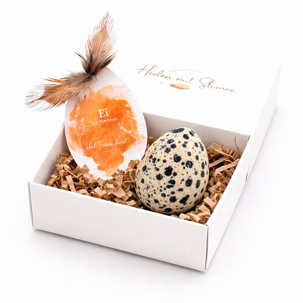 Yoni-Ei Dalmatinerjaspis 40x30mm