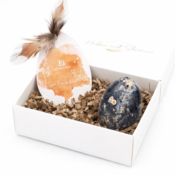 Einzelst�ck Edelstein-Ei Achat blau A-Qualit�t