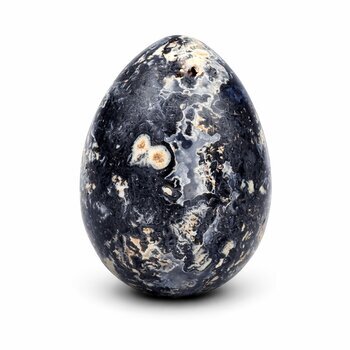 Einzelst�ck Yoni-Ei Achat blau A-Qualit�t