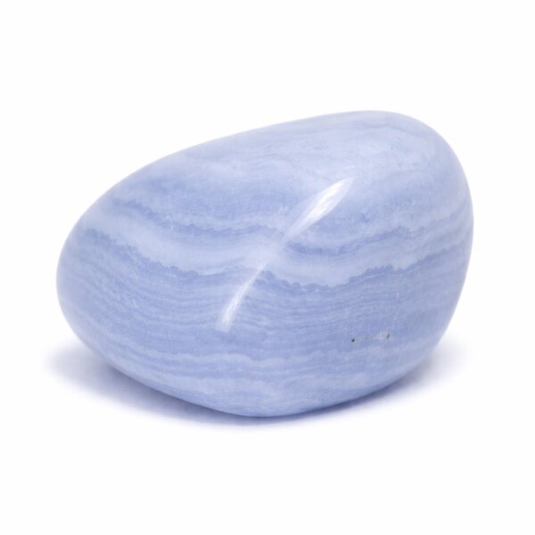 Trommelstein Chalcedon blau