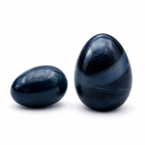 Yoni-Ei Lamellen-Obsidian 50x38mm