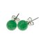 Aventurin grün Ohrstecker 8mm, 925er Silber
