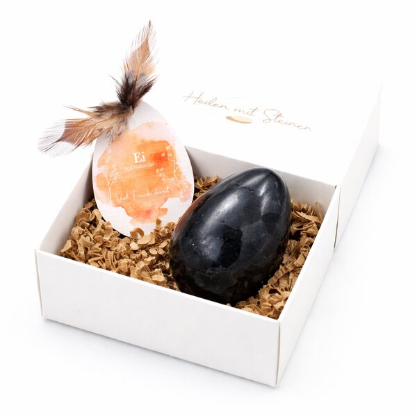 Edelstein-Ei Schungit