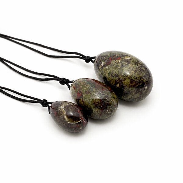3er Set Yoni- Eier mit R�ckholb�ndchen Drachenblut