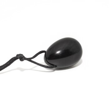 3er Set Yoni- Eier mit Rückholbändchen Obsidian