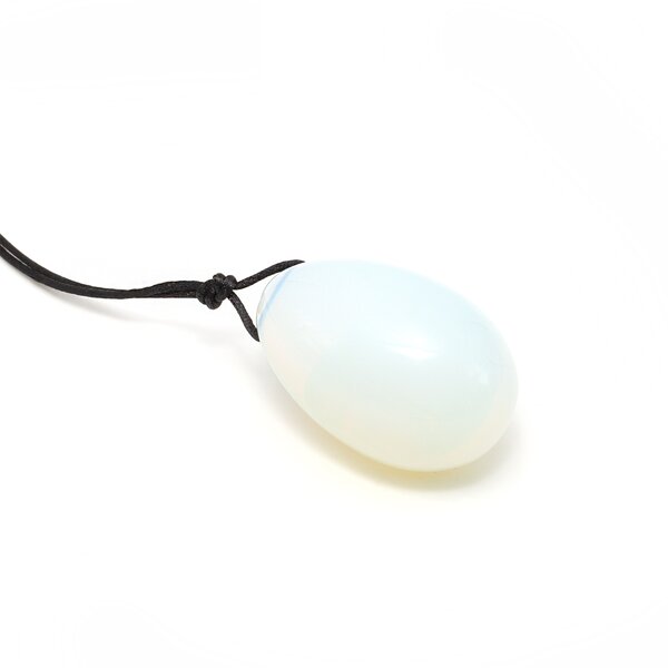 3er Set Yoni- Eier mit R�ckholb�ndchen Opalglas