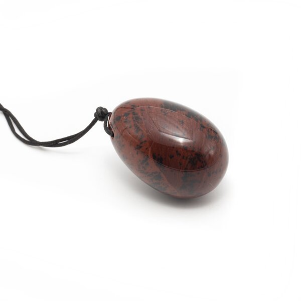 2er Set Yoni- Eier mit R�ckholb�ndchen Mahagoniobsidian