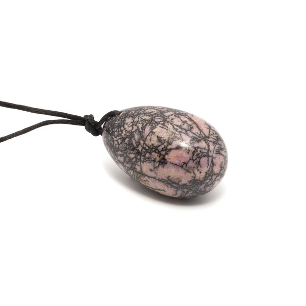 2er Set Yoni- Eier mit R�ckholb�ndchen Rhodonit