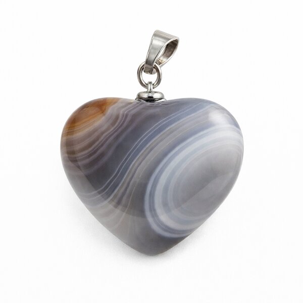 Anhänger Herz Botswana-Achat