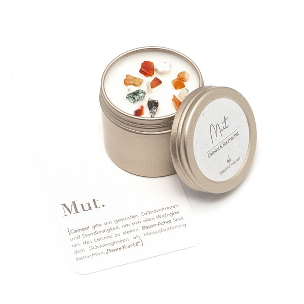 Heilstein-Kerze Mut M