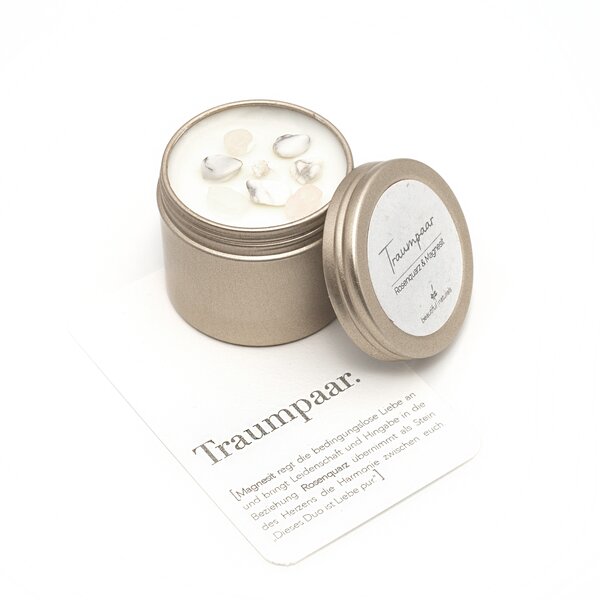 Heilstein-Kerze Traumpaar M