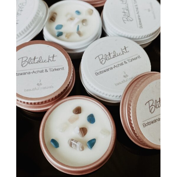 Heilstein-Kerze Blitzlicht S