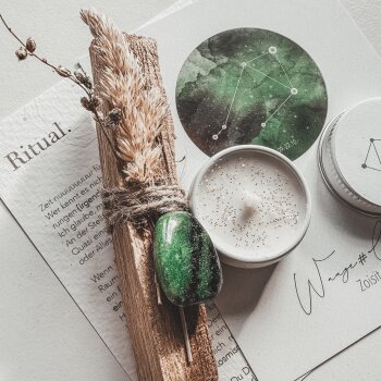 Ritual-Set Waage: Zoisit, Palo Santo, Cosmos Card, Kerze und Ritualkärtchen