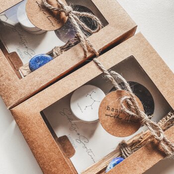 Ritual-Set Schütze: Lapislazuli, Palo Santo, Cosmos Card, Kerze und Ritualkärtchen