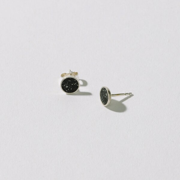 Ohrstecker Sternenhimmel silberne Nacht 7mm