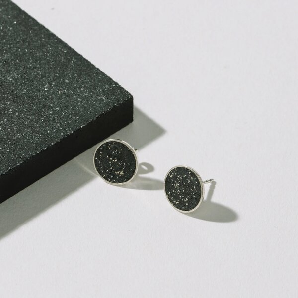 Ohrstecker Sternenhimmel silberne Nacht 11mm