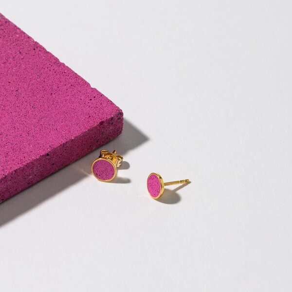 Ohrstecker Leuchtendes Pink 7mm