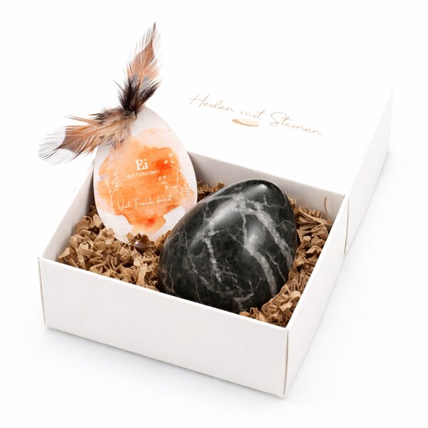 Yoni-Ei schwarze Septarie