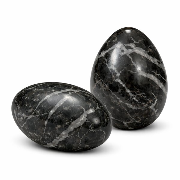 Yoni-Ei schwarze Septarie 60x45mm