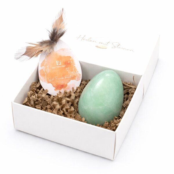 Edelstein-Ei Aquamarin 50x35mm