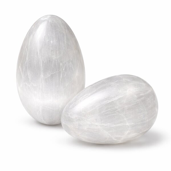 Edelstein-Ei Selenit (Alabaster)