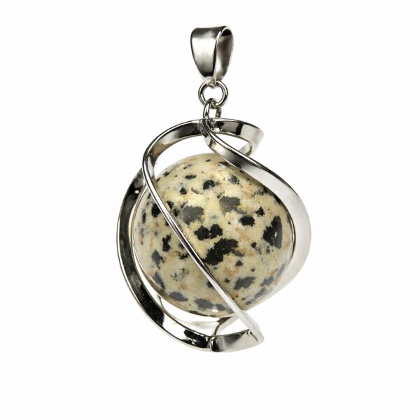 Anhänger DNA-Spirale Dalmatiner-Jaspis