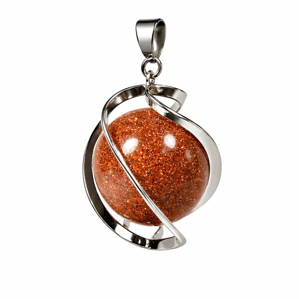 Anhänger DNA-Spirale Goldfluss