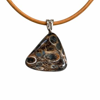 Anhänger Turitella-Achat mit 925er Silberöse